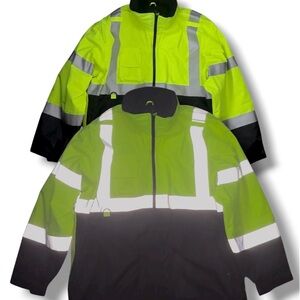 Tri-Mountain
striping safety jacket High-Visibility Reflective Jacket